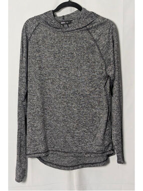Pulse Youth Gray Space Dye Performance Hoodie L 16/18 Thumbholes
